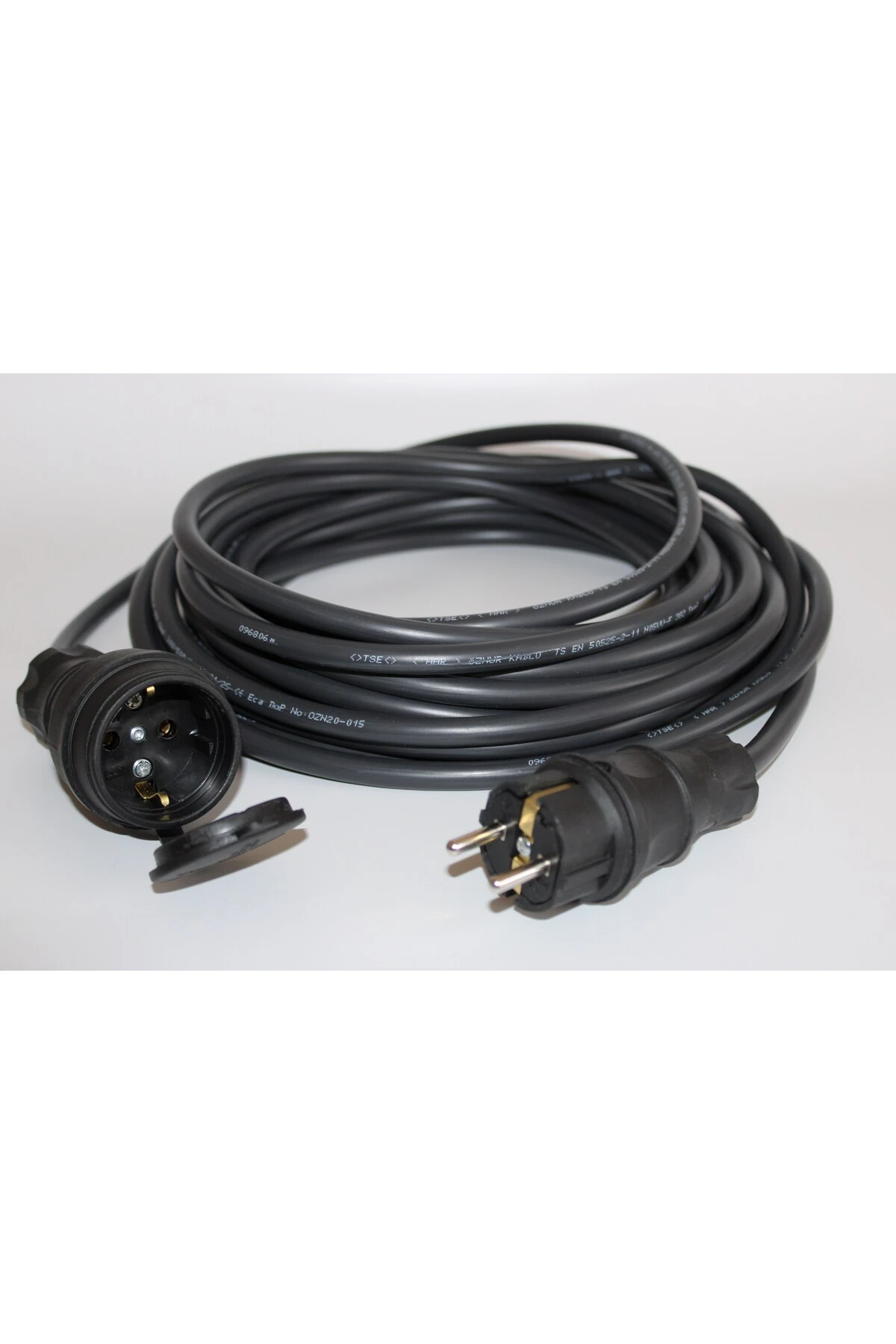 Kauçuk Fişli 7 Metre Öznur 3×2,5mm² Kalın Bakır Seyyar Kablo (Elektrikli Araç Uyumlu)